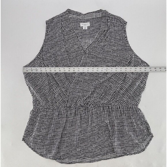 Liz Claiborne Plus Size Peplum Sleeveless Faux Wrap Rayon Blouse‎ Size 3x Boho - Picture 8 of 8